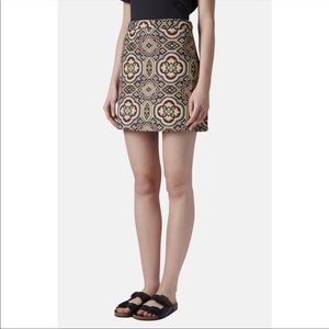 Topshop Folk Jacquard A Line Skirt Size 6